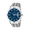 piraso 2047-bl blue dial silver chain watch