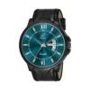 piraso 2047 turquoise dial black strap watch