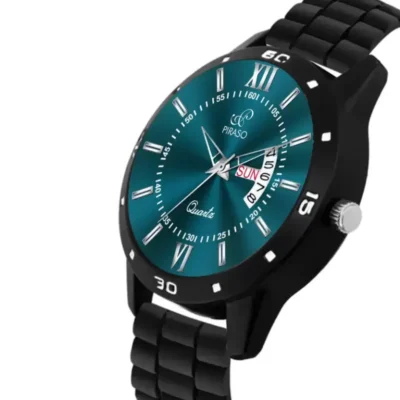 piraso 2047 turquoise silicone mens watch