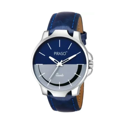 piraso 42-bl blue leather strap mens watch