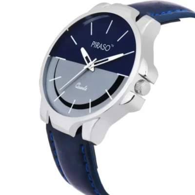 piraso 42-bl blue leather strap mens watch
