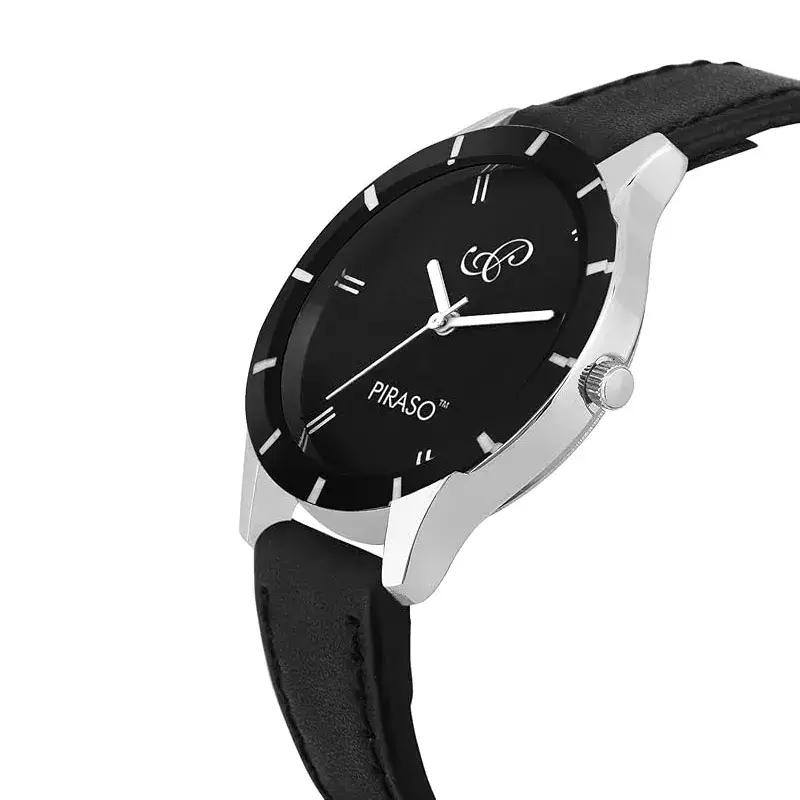 Piraso Analog Black Dial Black Strap Women’s Watch 9133 piraso black dial black strap womens watch 9133