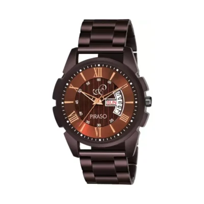 piraso d&d 12 brown chain mens watch