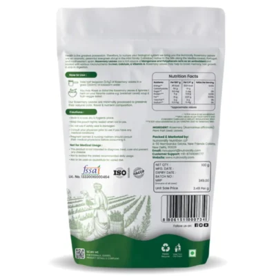 NutroVally Premium Rosemary Leaves 100g Organic Dried Rosemary with Spray & Comb Cape nutrovally premium rosemary leaves