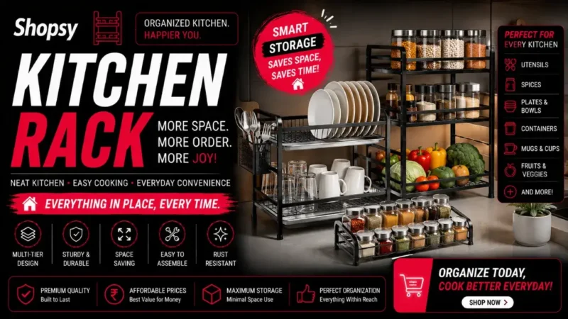 Shopsy Kitchen Rack