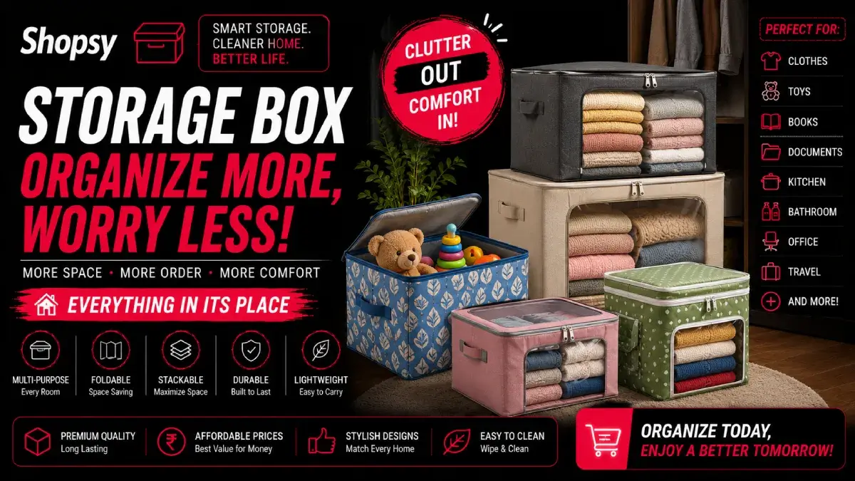 Shopsy Storage Box: Smart Organization Solutions for a Clutter-Free Home (2026) Shopsy Storage Box