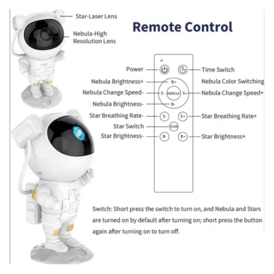 Shopsy Astronaut Galaxy Projector Night Light with Remote - Multicolor Shopsy Astronaut Galaxy Projector Night Light