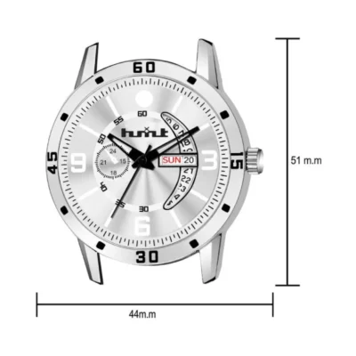 hmxt 48 day date silver mens analog watch