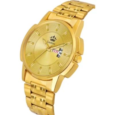 limestone ls3061 gold bracelet mens watch