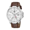 limestone elite brown leather mens watch