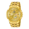 limestone gold plated day date mens watch