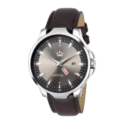 limestone grey dial day date mens watch