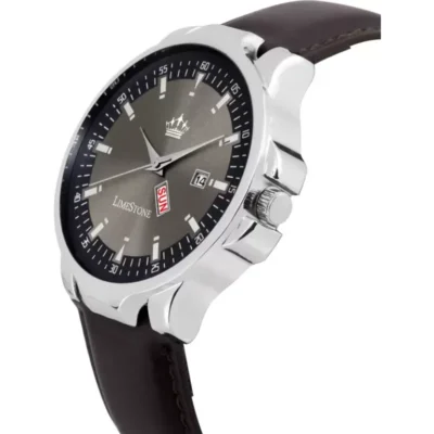 limestone grey dial day date mens watch