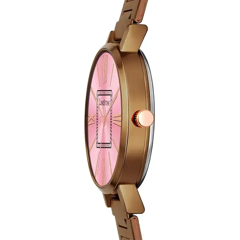 LIMESTONE LS1520 Pink Dial Rose Gold Women’s Watch limestone ls1520 pink dial womens watch