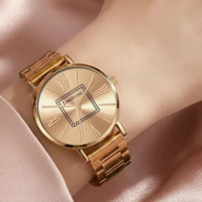 LIMESTONE LS1524 Rose Gold Dial Rose Gold Women’s Watch limestone ls1524 rose gold womens watch