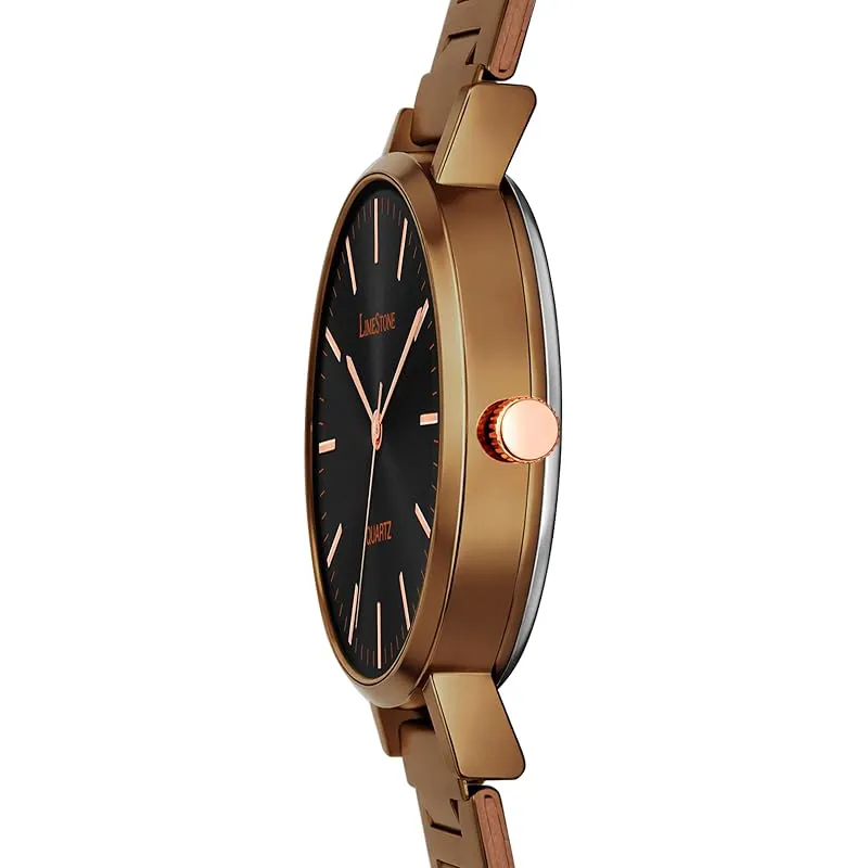 LIMESTONE LS1526 Rose Gold Chain Women’s Watch limestone ls1526 rose gold womens watch
