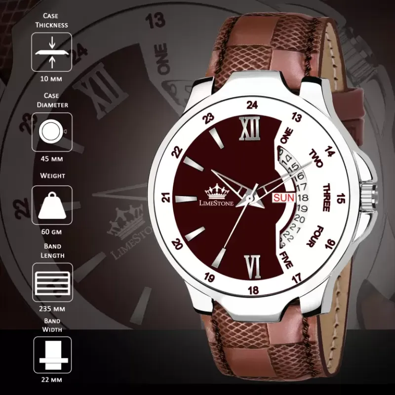 LIMESTONE LS2881 Brown & White Dial Men’s Watch limestone ls2881 brown white dial mens watch