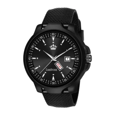 limestone ls2917 day date black mens watch