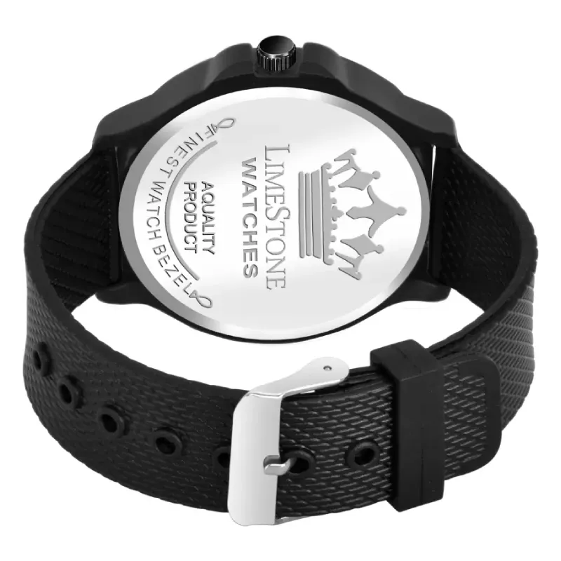 LIMESTONE LS2972 Black Dial Black Mesh Strap Men’s Watch limestone ls2972 black mesh strap mens watch