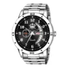limestone ls2978 black dial silver chain watch