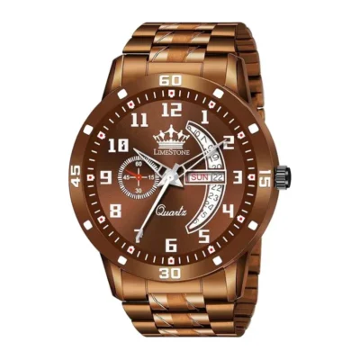 limestone ls3043 brown chain mens watch