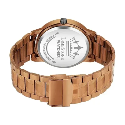 limestone ls3043 brown chain mens watch