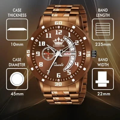 LIMESTONE LS3043 Brown Dial Brown Chain Men’s Watch limestone ls3043 brown chain mens watch