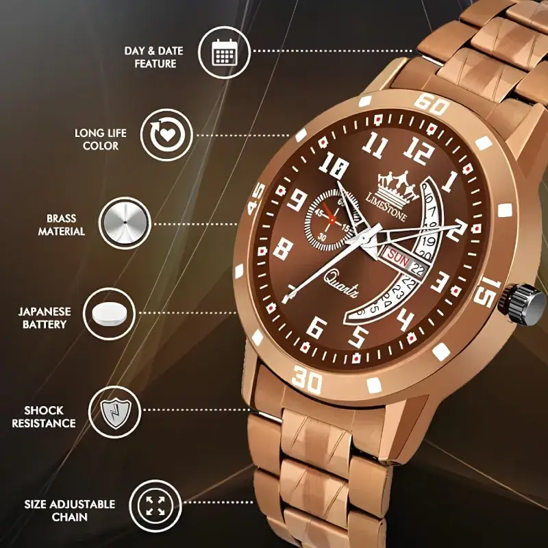 LIMESTONE LS3043 Brown Dial Brown Chain Men’s Watch limestone ls3043 brown chain mens watch