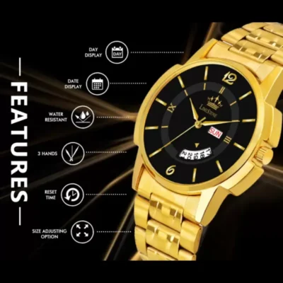 limestone ls3064 gold chain mens watch