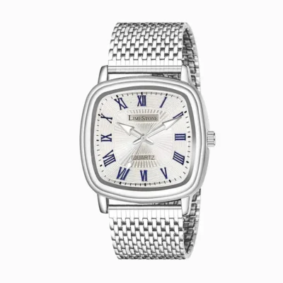 limestone ls3256 silver mesh chain mens watch