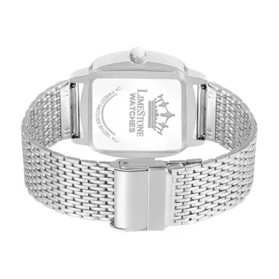 limestone ls3256 silver mesh chain mens watch