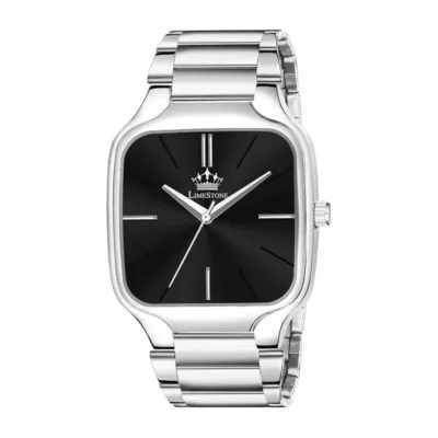 limestone ls3317 black square dial mens watch