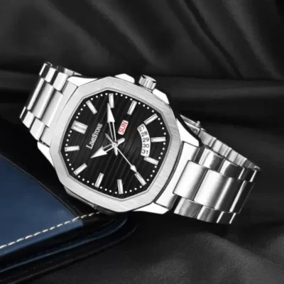 LIMESTONE OTUS0002 3D Black Dial Silver Chain Watch limestone otus0002 3d black dial chain watch