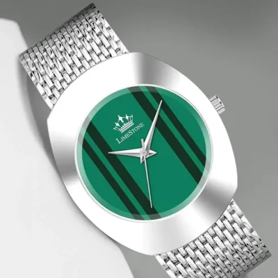 LIMESTONE IZIPIZI RADD006 Green Dial Silver Mesh Chain Men’s Watch limestone radd001 green dial mesh mens watch