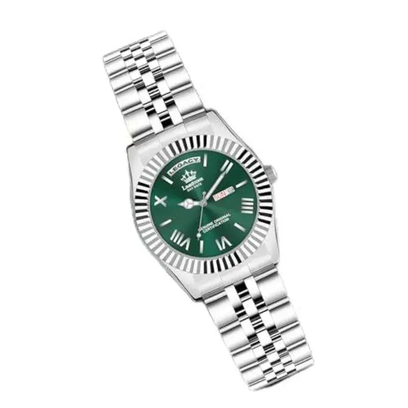 LIMESTONE RLX046 Green Dial Silver Strap Men’s Watch limestone rlx046 green dial mens watch