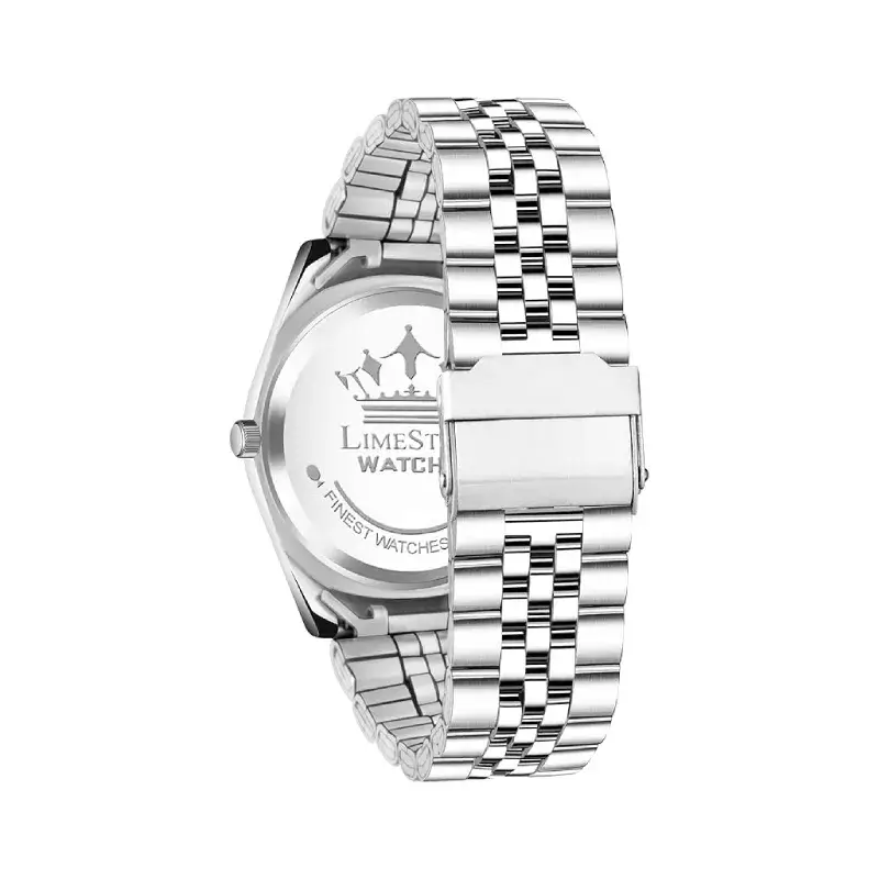 LIMESTONE RLX046 Green Dial Silver Strap Men’s Watch limestone rlx046 green dial mens watch