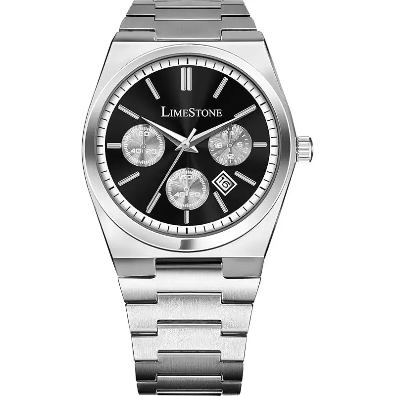 LIMESTONE TSOT109 Black Dial Stainless Steel Men’s Watch limestone tsot109 black dial mens watch