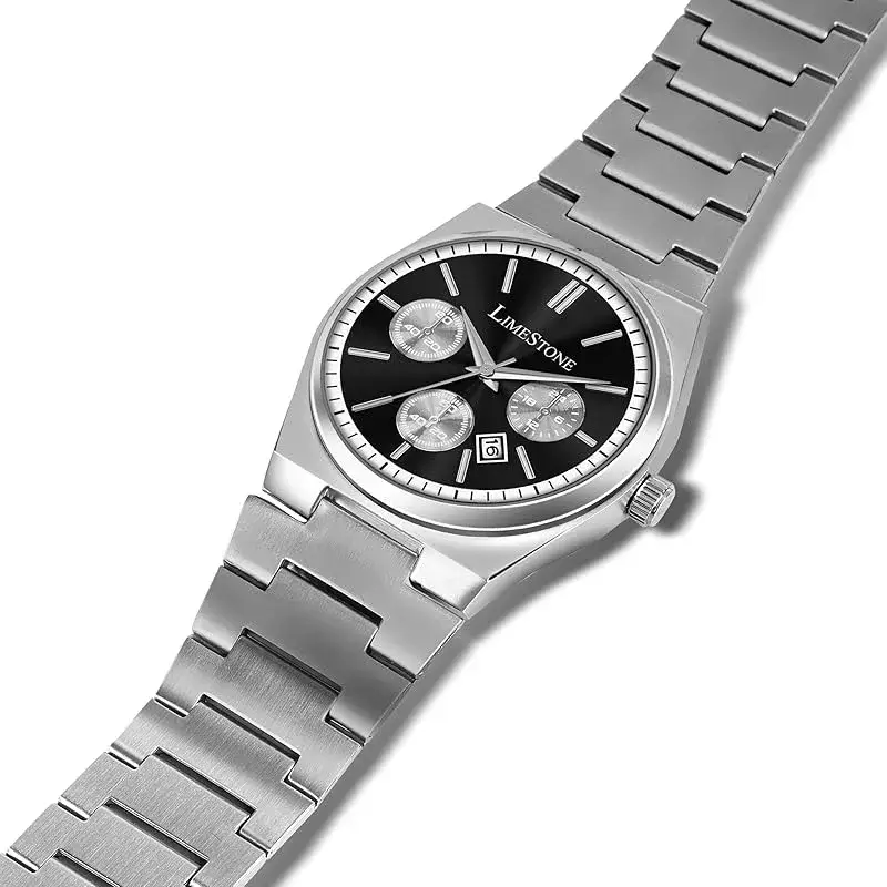 LIMESTONE TSOT109 Black Dial Stainless Steel Men’s Watch limestone tsot109 black dial mens watch