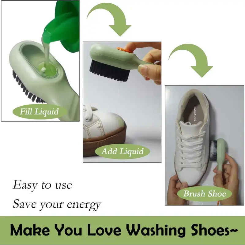 Shopsy Multifunctional Liquid Shoe Brush with Soap Dispenser Shopsy Multifunctional Liquid Shoe Brush with Soap Dispenser
