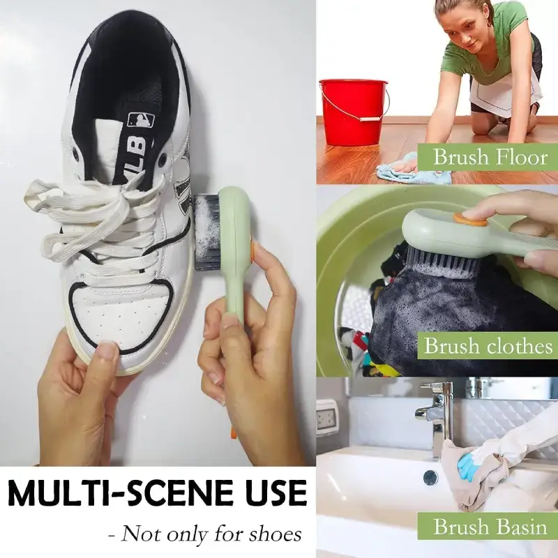 Shopsy Multifunctional Liquid Shoe Brush with Soap Dispenser Shopsy Multifunctional Liquid Shoe Brush with Soap Dispenser
