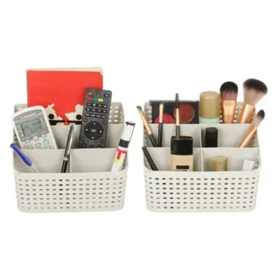 Shopsy 5-Section Multipurpose Plastic Desk Organizer