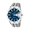 piraso 2038-bl blue dial silver chain watch