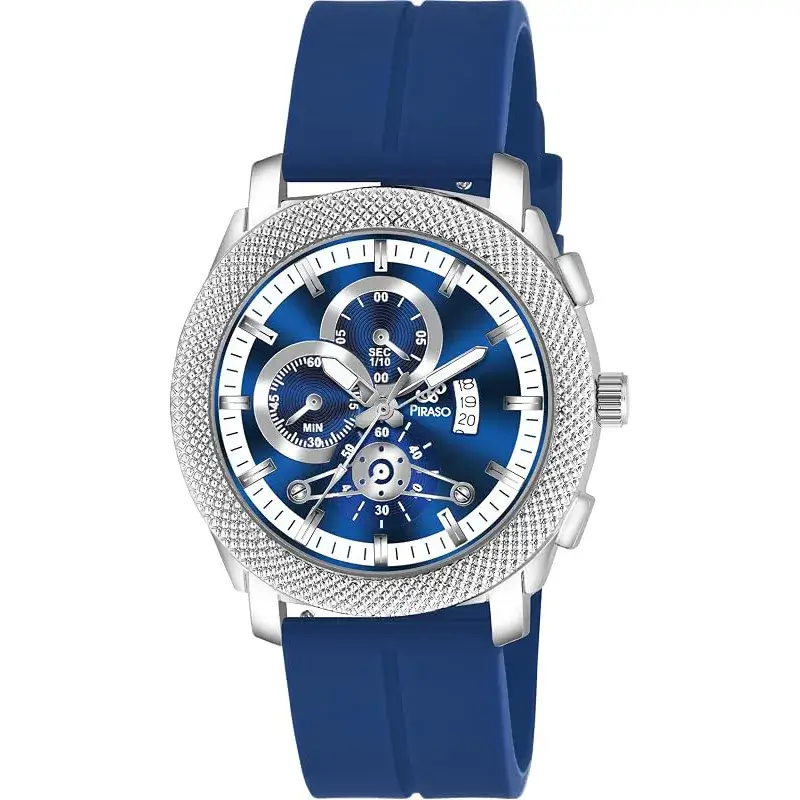 PIRASO 973 2025 Blue Dial Blue Silicone Strap Men’s Watch piraso 973 2025 blue dial mens watch