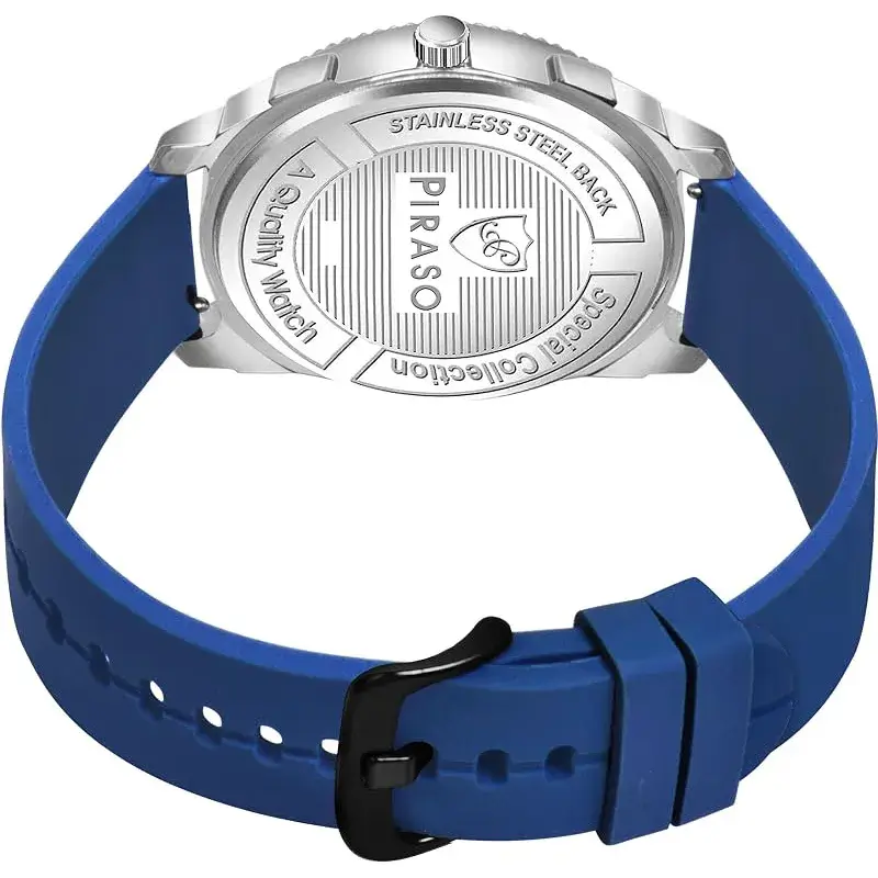 PIRASO 973 2025 Blue Dial Blue Silicone Strap Men’s Watch piraso 973 2025 blue dial mens watch
