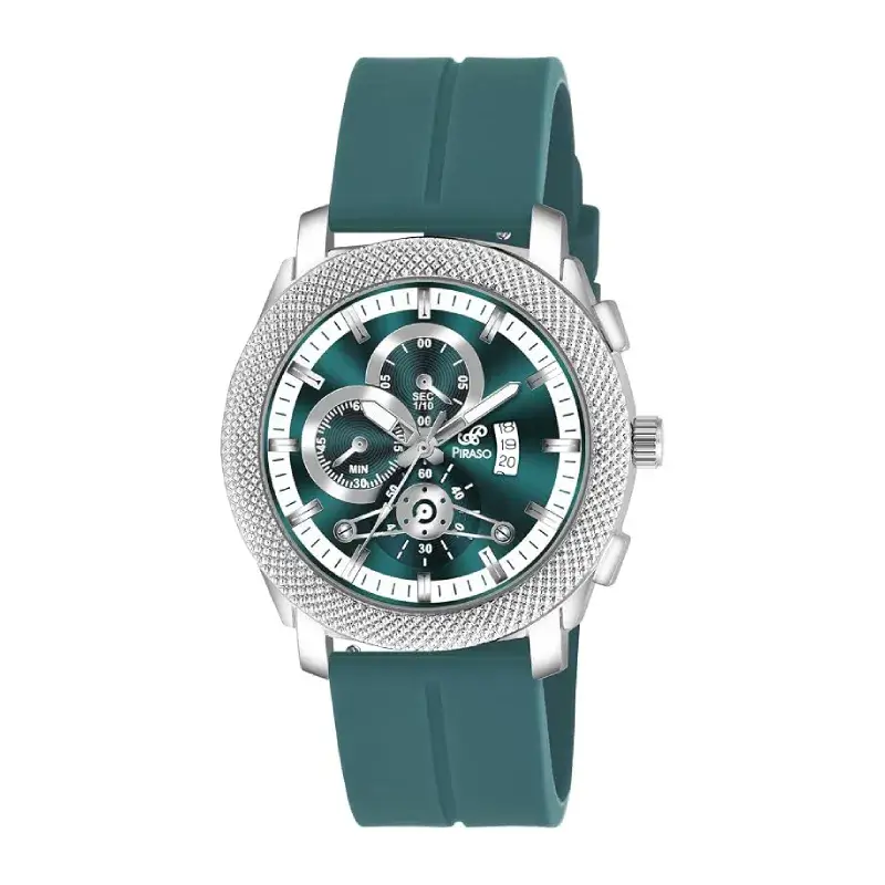 PIRASO 973 2025 Green Dial Green Silicone Strap Men’s Watch piraso 973 2025 green dial mens watch