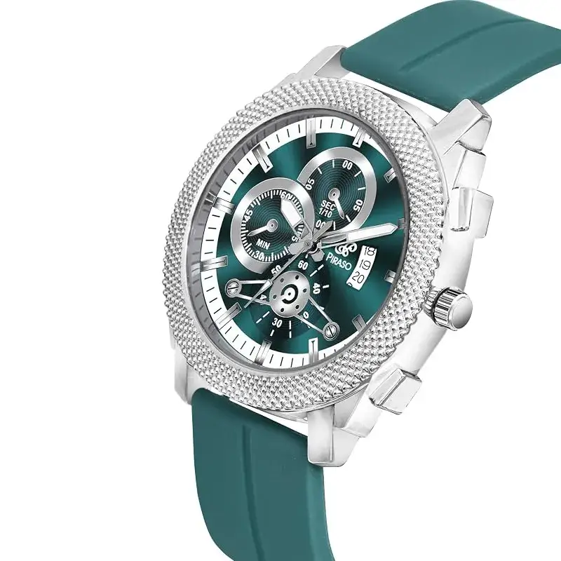 PIRASO 973 2025 Green Dial Green Silicone Strap Men’s Watch piraso 973 2025 green dial mens watch