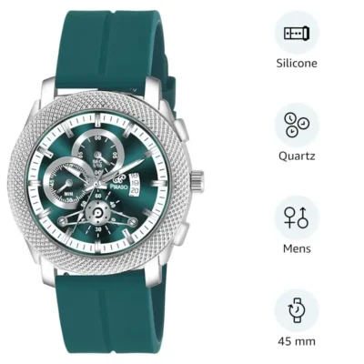 PIRASO 973 2025 Green Dial Green Silicone Strap Men’s Watch piraso 973 2025 green dial mens watch