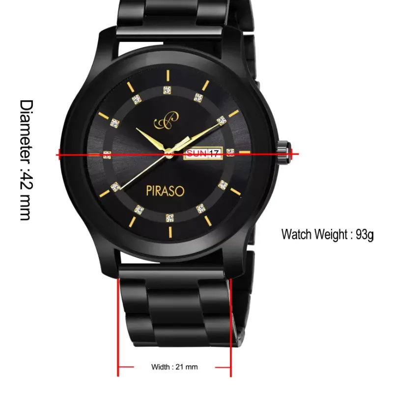 PIRASO D&D C22 Black Dial Black Chain Men’s Watch piraso d&d c22 black dial black chain watch