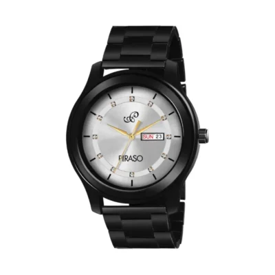 piraso d&d c22 white dial black chain watch