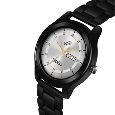 piraso d&d c22 white dial black chain watch